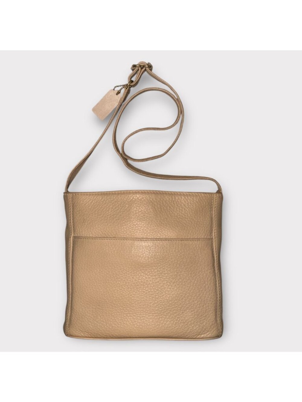 VTG Coach Sonoma Pocket Zip Crossbody 4924 Wheat Natural Grain Leather 90s USA - Picture 5 of 11